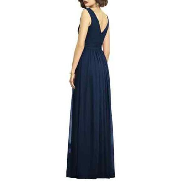NWT DESSY COLLECTION #2894 LUX V-NECK CHIFFON MIDNIGHT GOWN size 8 - Picture 2 of 6